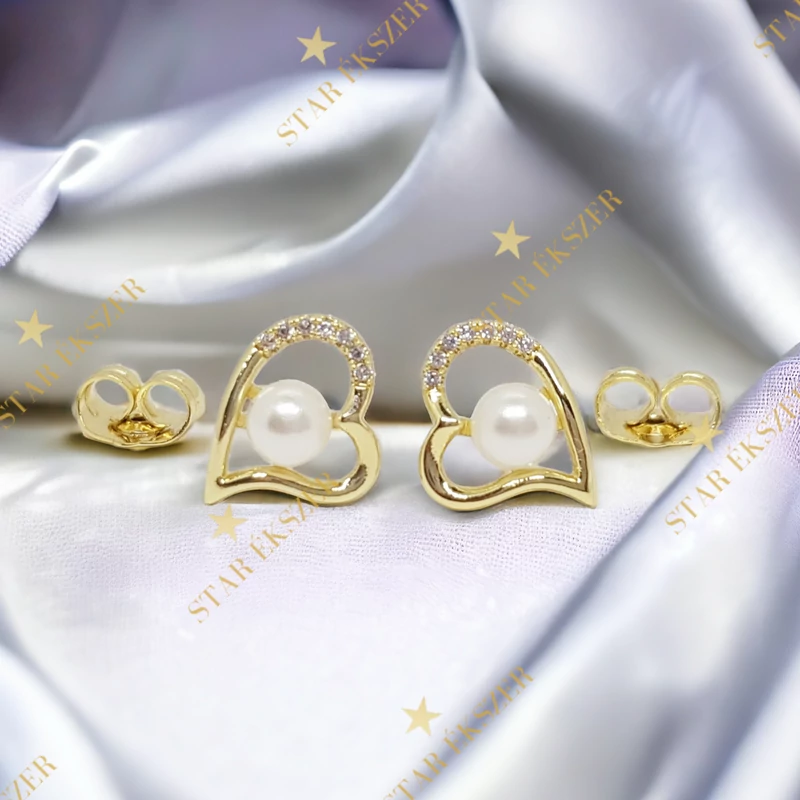 Delila 14K Gold Filled antiallergén szív fülbevaló