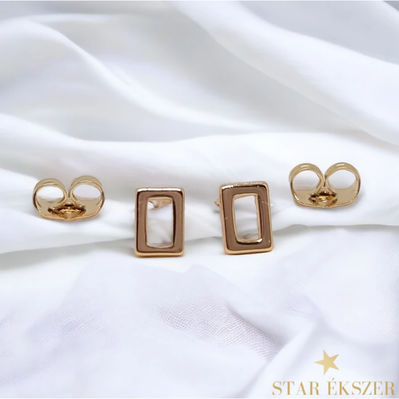 Négyszög Gold Filled antiallergén fülbevaló