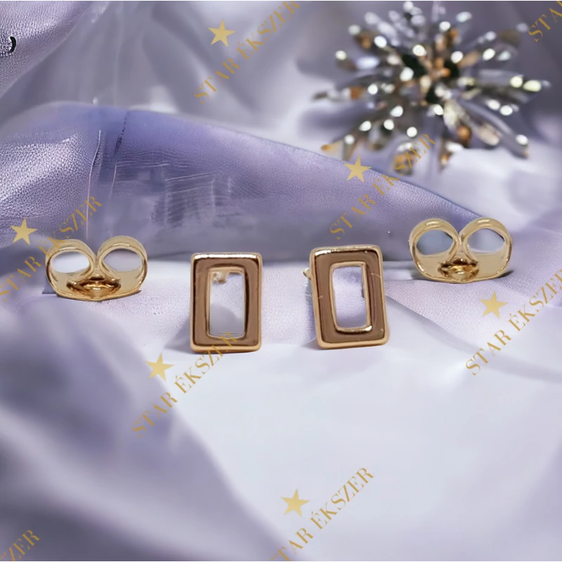 Négyszög Gold Filled antiallergén fülbevaló