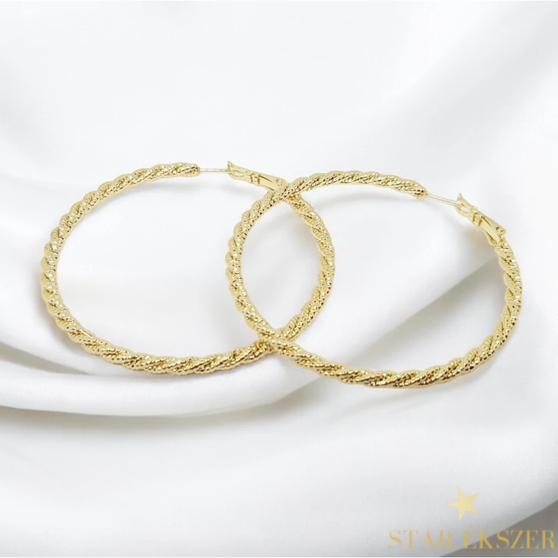 Bella 14K Gold Filled antiallergén karika fülbevaló 5,5cm