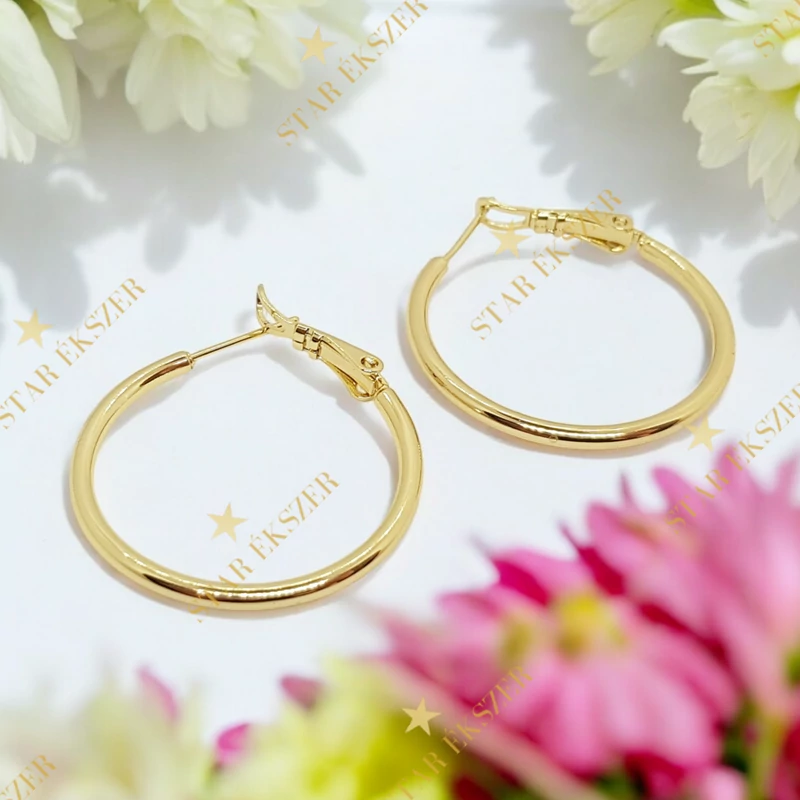 Mimi 14K Gold Filled antiallergén karika fülbevaló 3cm
