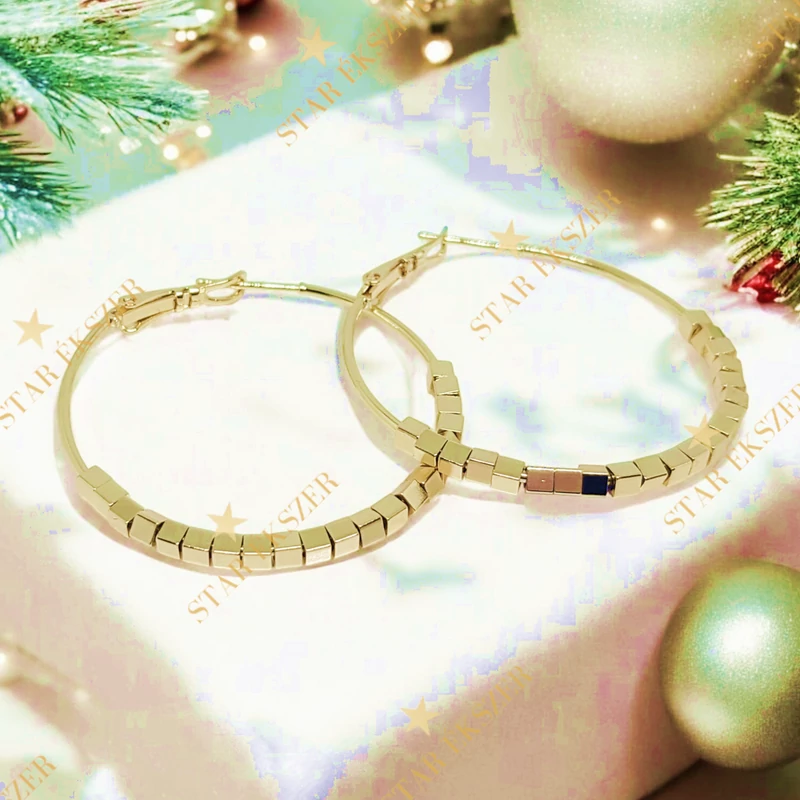 Molly 14K Gold Filled antiallergén karika fülbevaló 4cm