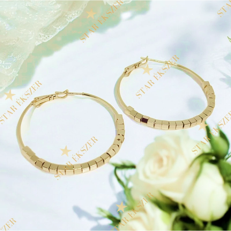 Molly 14K Gold Filled antiallergén karika fülbevaló 4cm