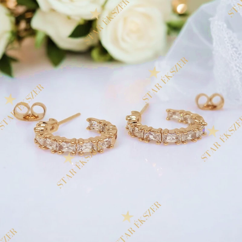 Mindy 18K Gold Filled antiallergén köves fülbevaló
