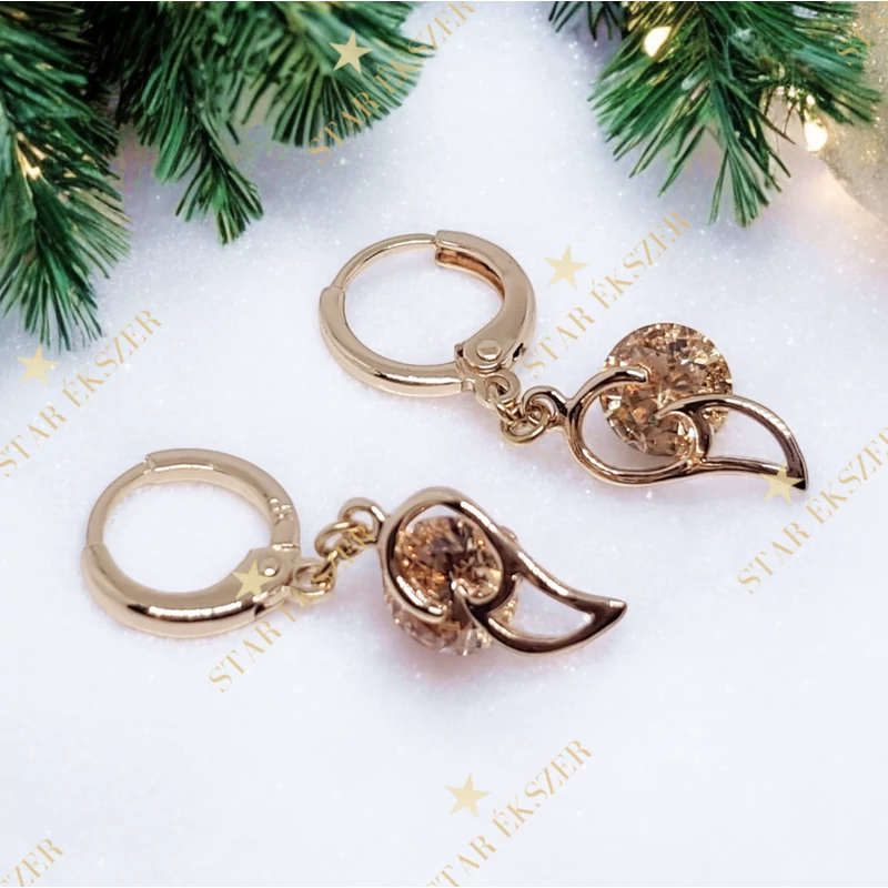 Novara 18K Gold Filled antiallergén fülbevaló pezsgő