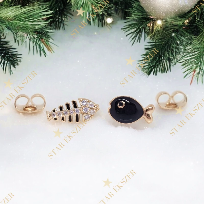 Halacska 18K Gold Filled antiallergén fülbevaló