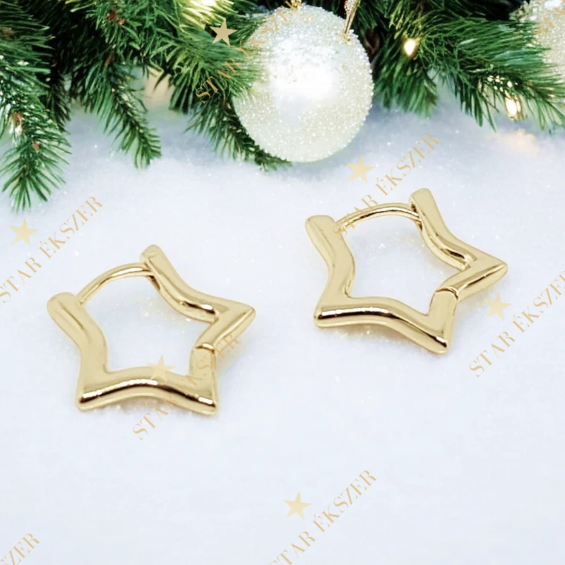 Csillag 14K Gold Filled antiallergén fülbevaló