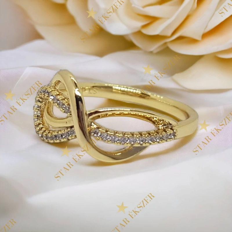 Matea antiallergén 14K Gold Filled végtelen gyűrű 54-es