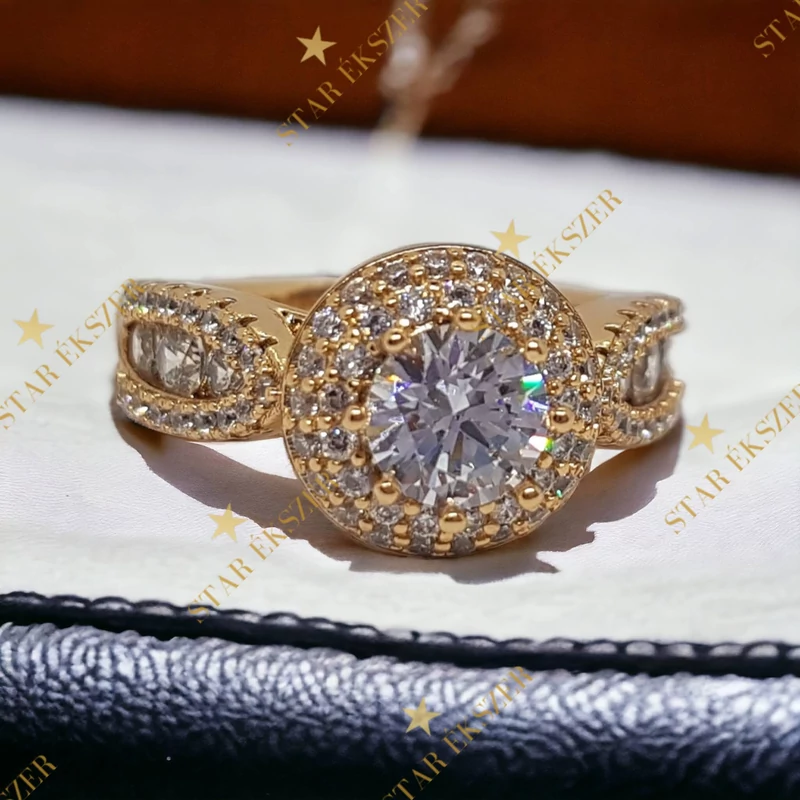 Edith antiallergén Gold Filled gyűrű 52-es