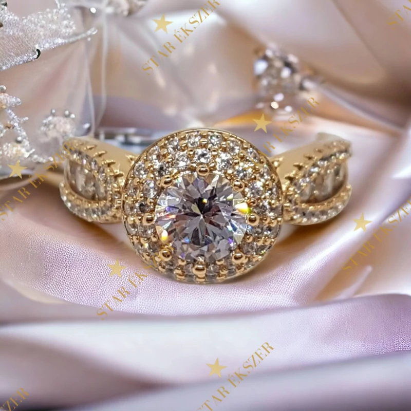 Edith antiallergén Gold Filled gyűrű 52-es