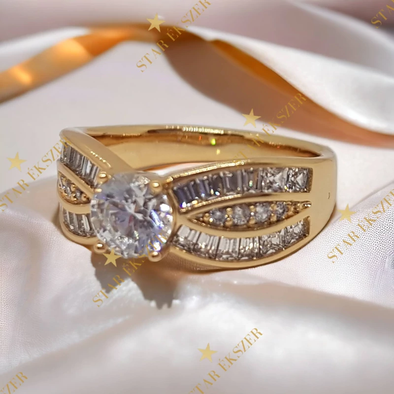 Greta antiallergén Gold Filled gyűrű 59-es 