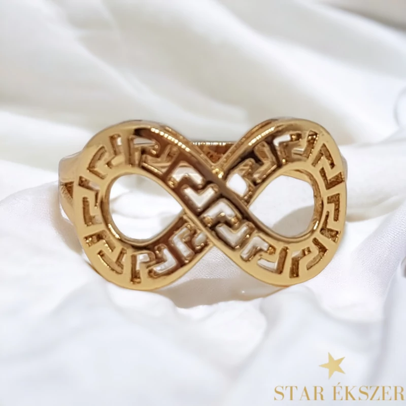 Végtelen antiallergén Gold Filled görög gyűrű 57-es