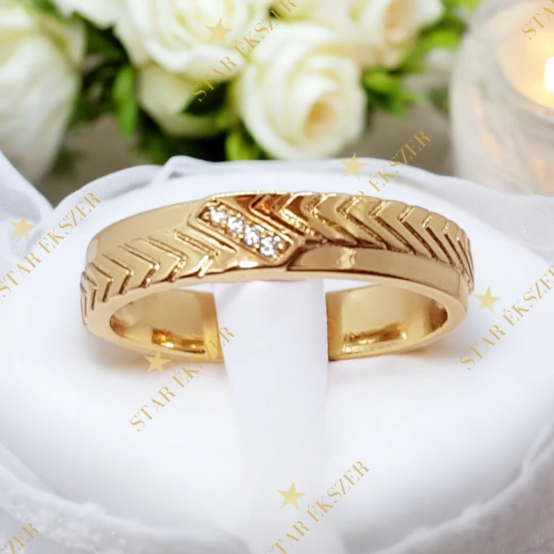Jolina antiallergén Gold Filled karika gyűrű 54-es 