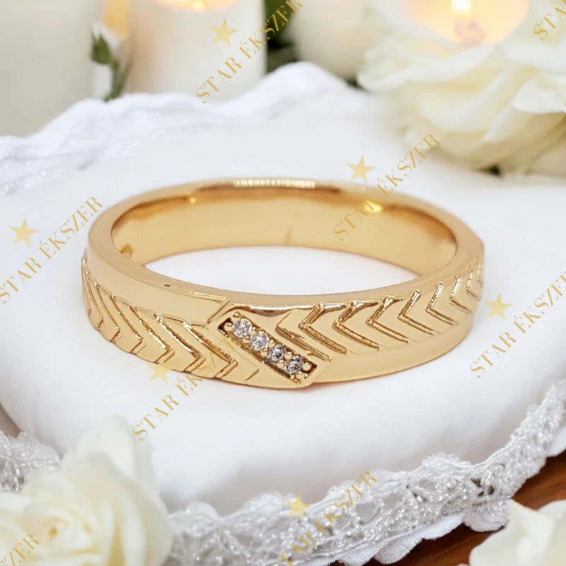 Jolina antiallergén Gold Filled karika gyűrű 54-es 