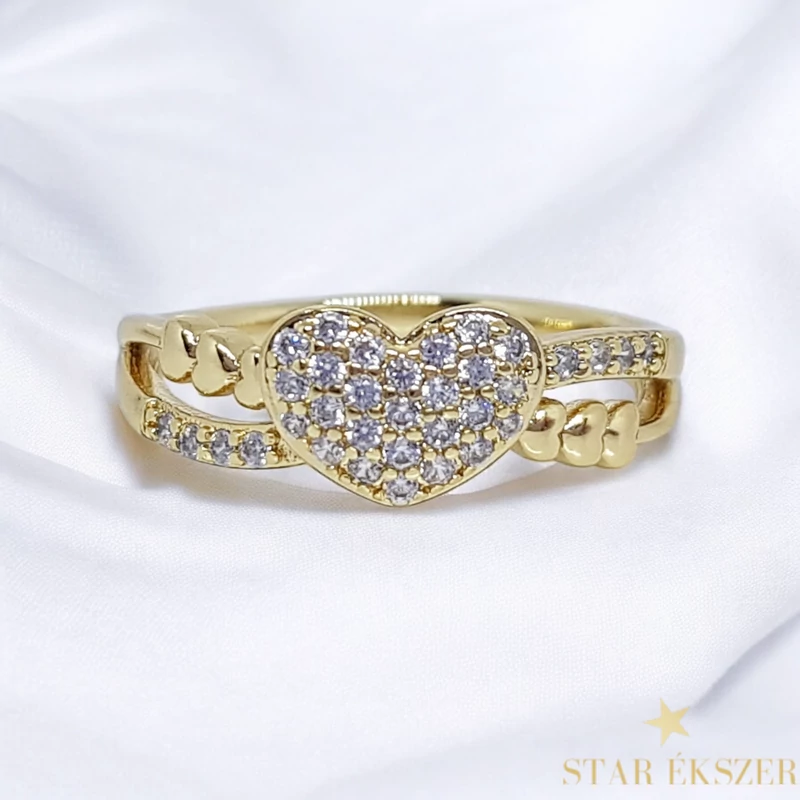 Sonja antiallergén Gold Filled gyűrű 64-es