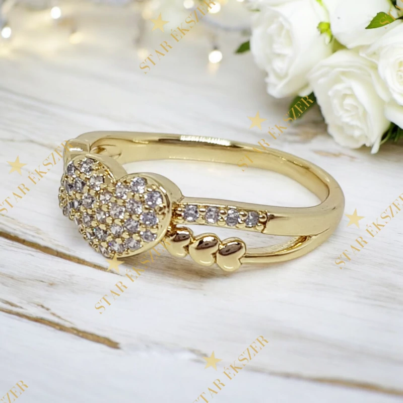 Sonja antiallergén Gold Filled gyűrű 64-es