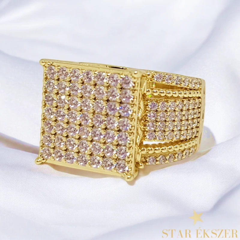 Asia 14K antiallergén Gold Filled pecsétgyűrű 69-es