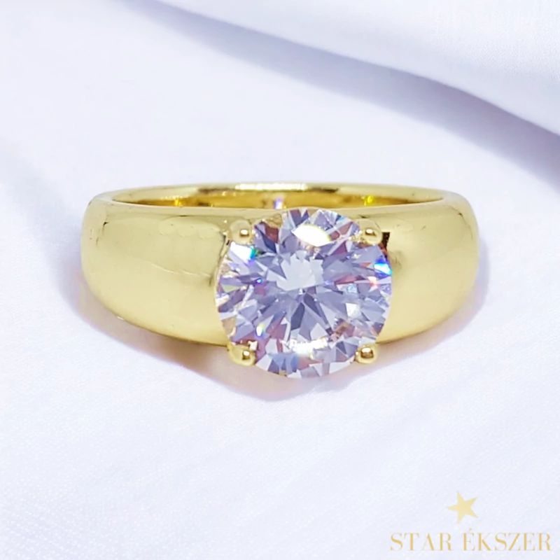 Grace 14K antiallergén Gold Filled köves gyűrű 54-es