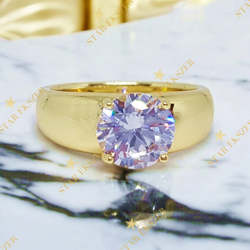 Grace 14K antiallergén Gold Filled köves gyűrű 54-es