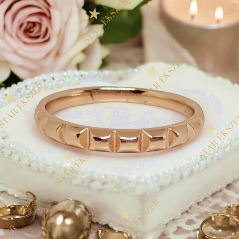 Myrna 18K antiallergén Gold Filled vékony karika gyűrű 57-es