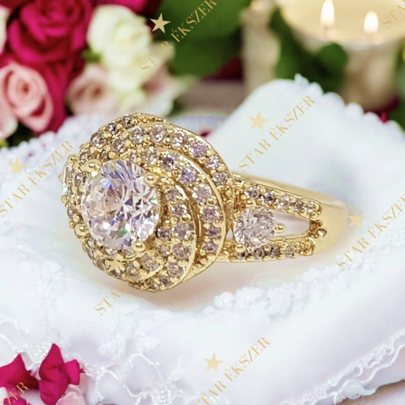 Izabel 14K antiallergén Gold Filled gyűrű 54-es