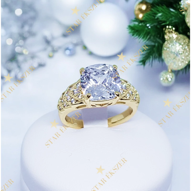 Gitta 14K antiallergén Gold Filled köves gyűrű 54-es