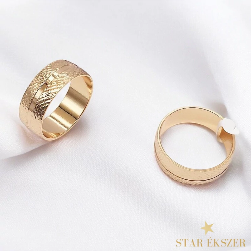 Line 18K antiallergén Gold Filled karikagyűrű 54-es
