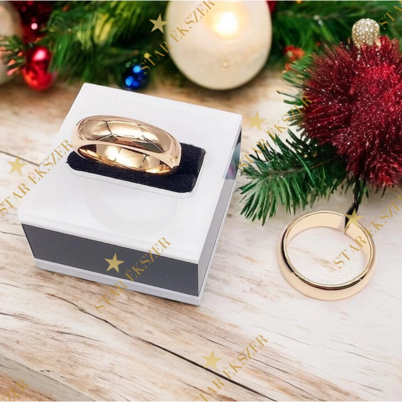 Hagyományos 18K antiallergén Gold Filled karikagyűrű 59-es
