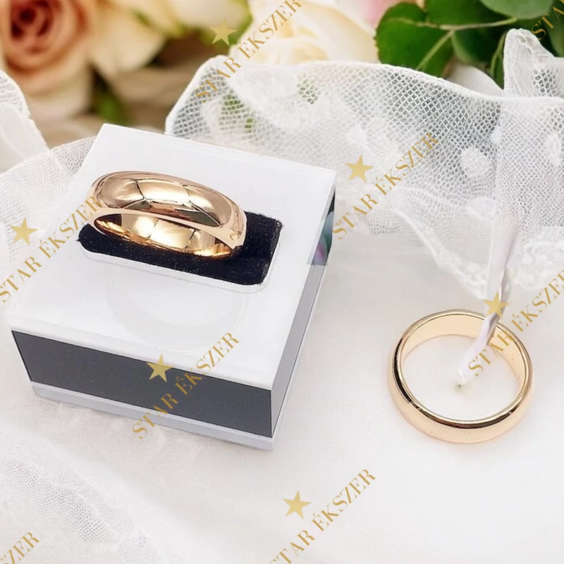 Hagyományos 18K antiallergén Gold Filled karikagyűrű 59-es