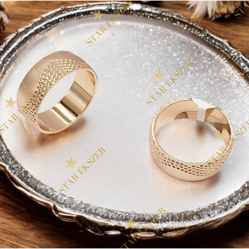 Wave 18K antiallergén Gold Filled karikagyűrű 57-es