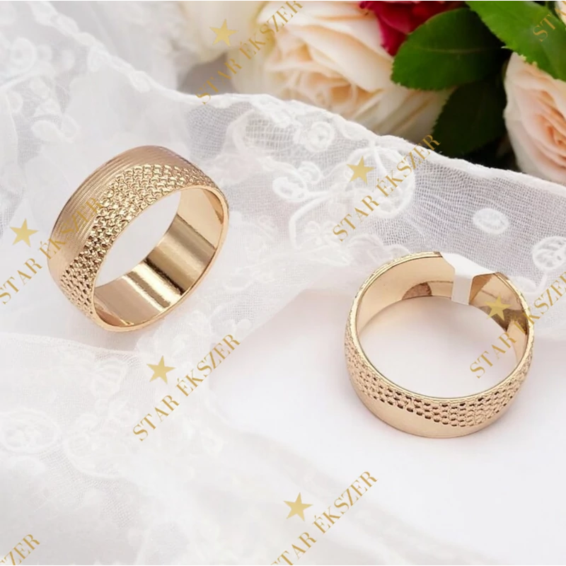 Wave 18K antiallergén Gold Filled karikagyűrű 57-es