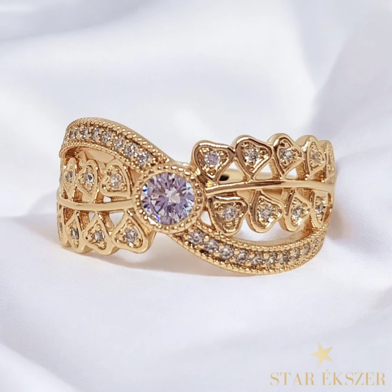 Detti 18K antiallergén Gold Filled gyűrű 57-es