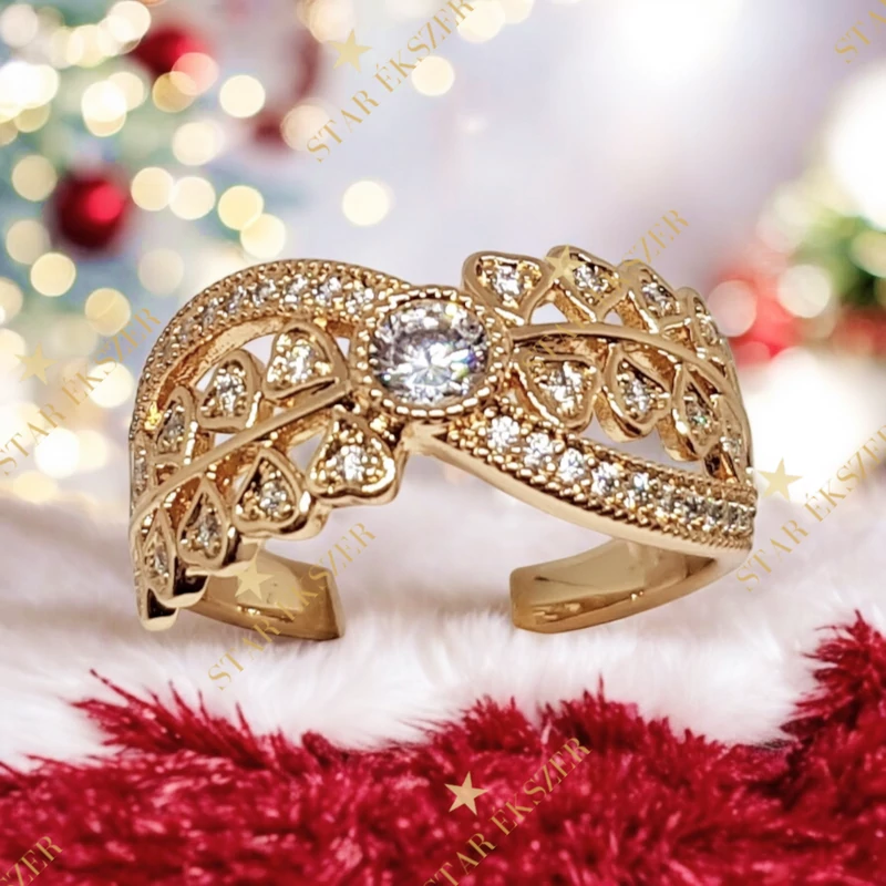 Detti 18K antiallergén Gold Filled gyűrű 54-es