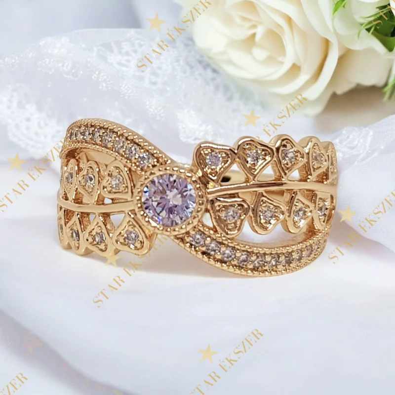 Detti 18K antiallergén Gold Filled gyűrű 54-es