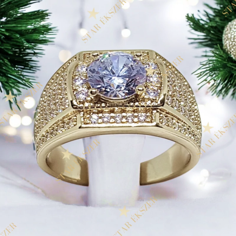 Granada 14K antiallergén Gold Filled gyűrű 57-es