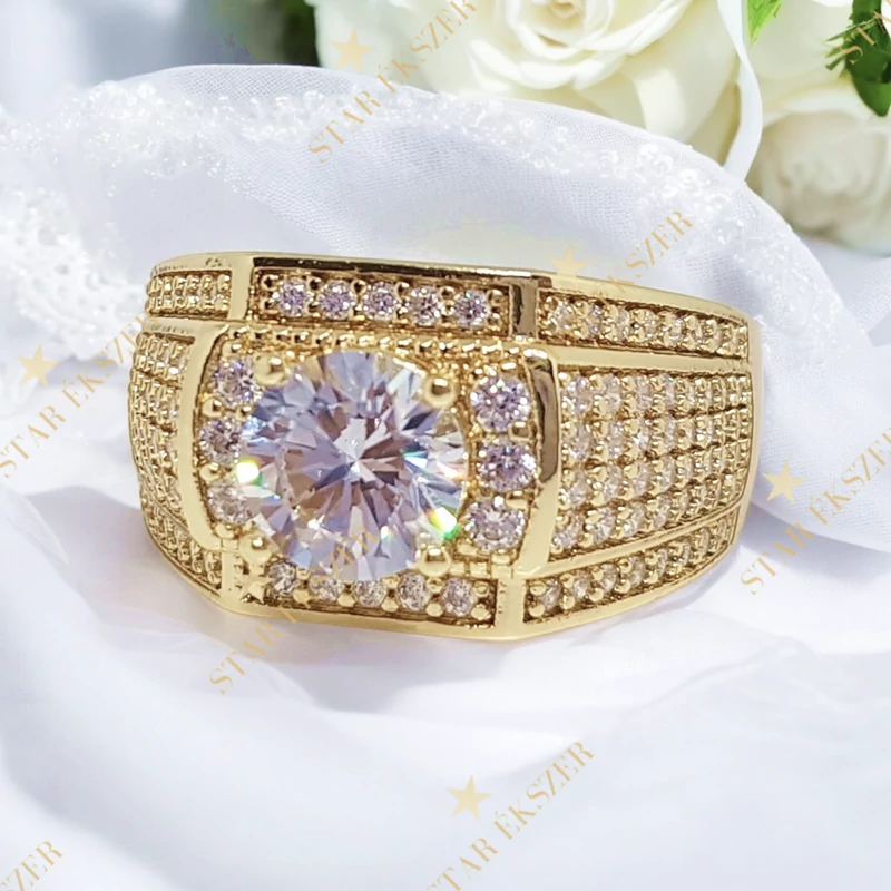 Granada 14K antiallergén Gold Filled gyűrű 57-es