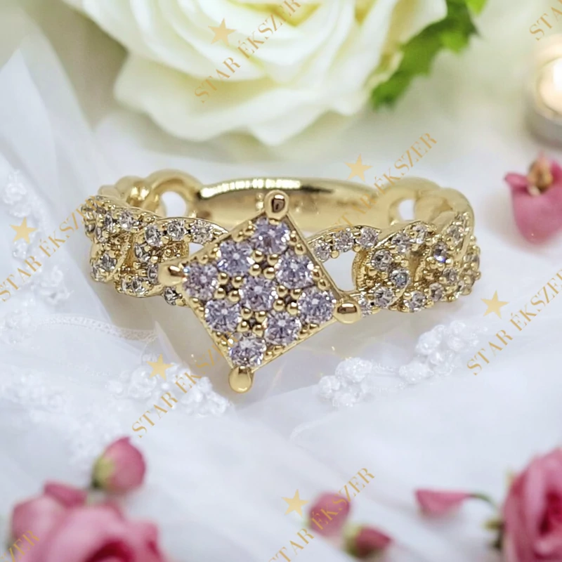 Nóra 14K Gold Filled antiallergén gyűrű 52-es