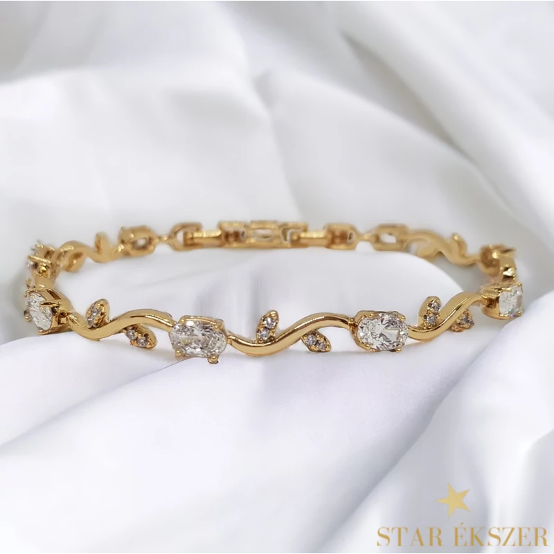 Ailin Gold Filled antiallergén karkötő 17/19cm fehér