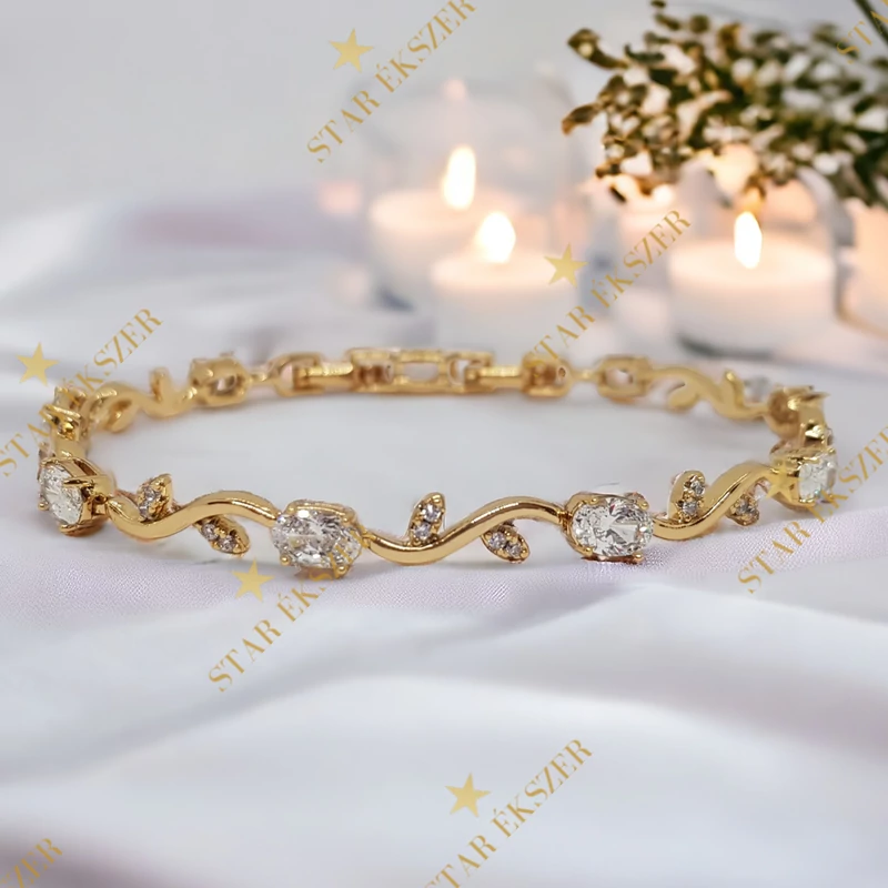 Ailin Gold Filled antiallergén karkötő 17/19cm fehér