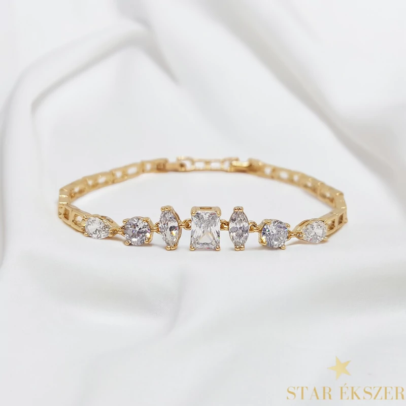Meilan Gold Filled antiallergén köves karkötő 17/19cm