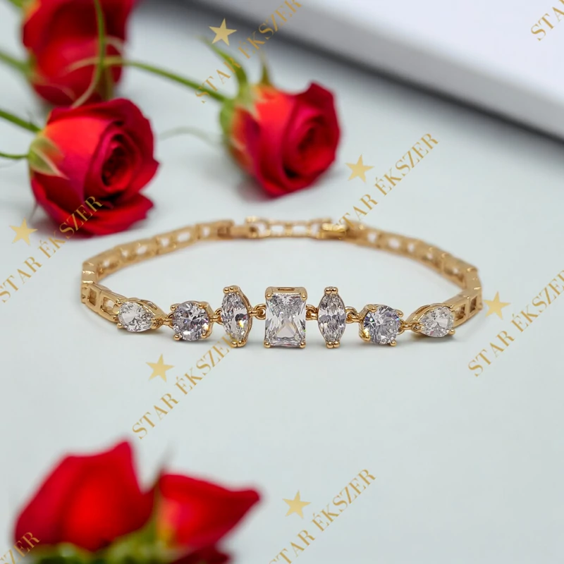Meilan Gold Filled antiallergén köves karkötő 17/19cm