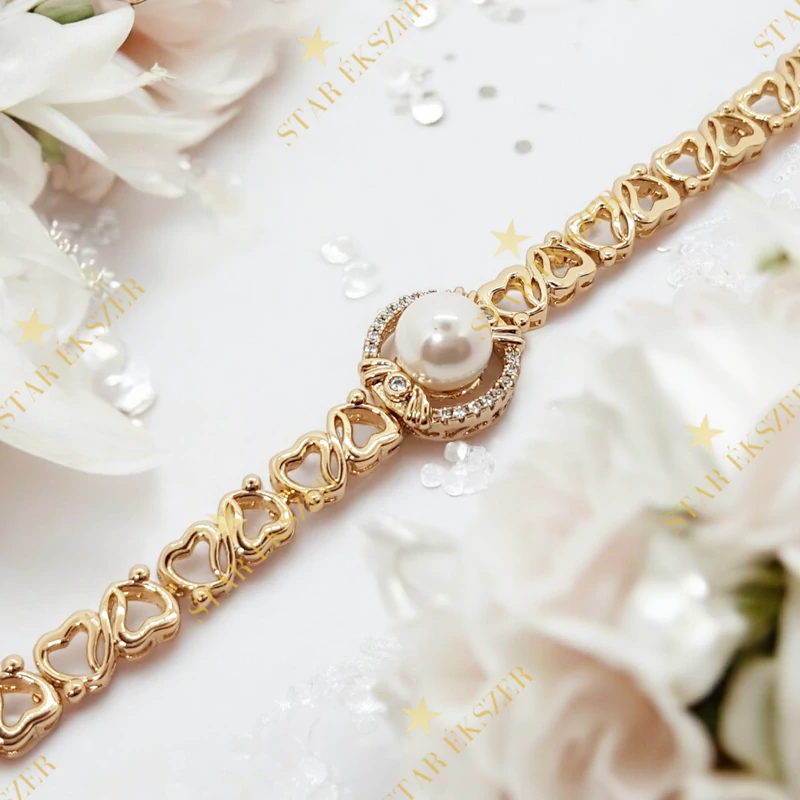 Adora Gold Filled antiallergén gyöngyös karkötő 19cm