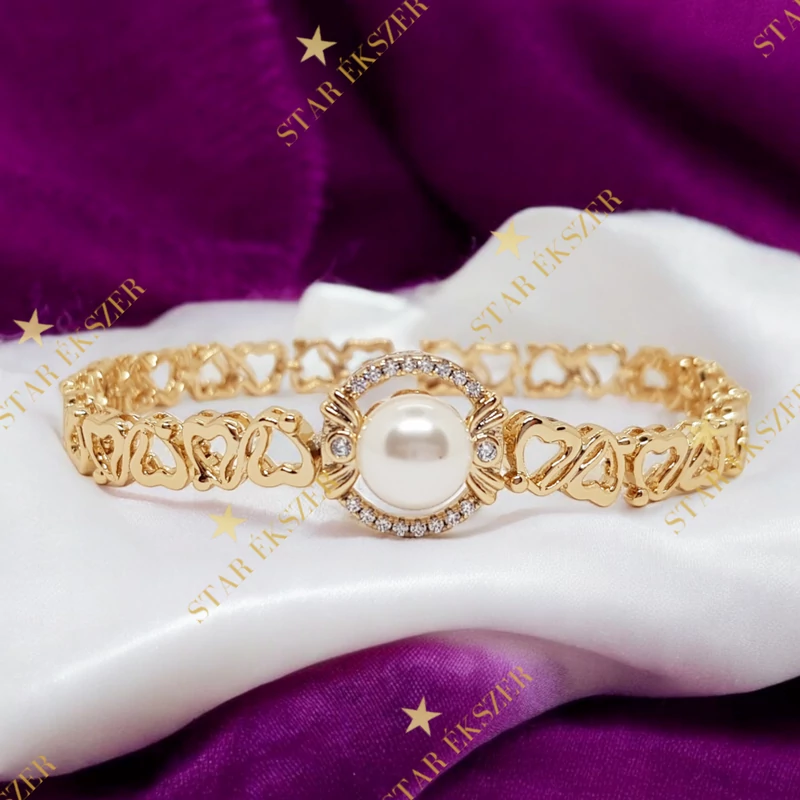Adora Gold Filled antiallergén gyöngyös karkötő 19cm