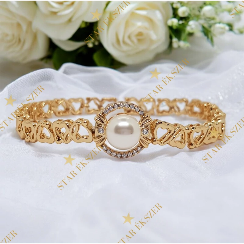 Adora Gold Filled antiallergén gyöngyös karkötő 19cm