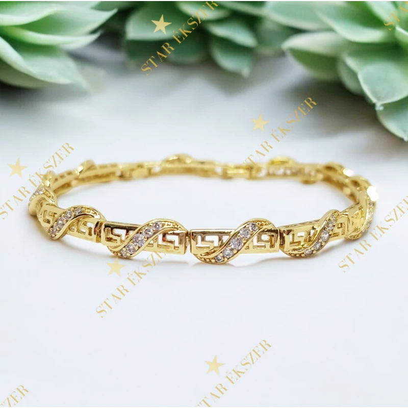 Genova 14K Gold Filled antiallergén görög karkötő 17/19cm