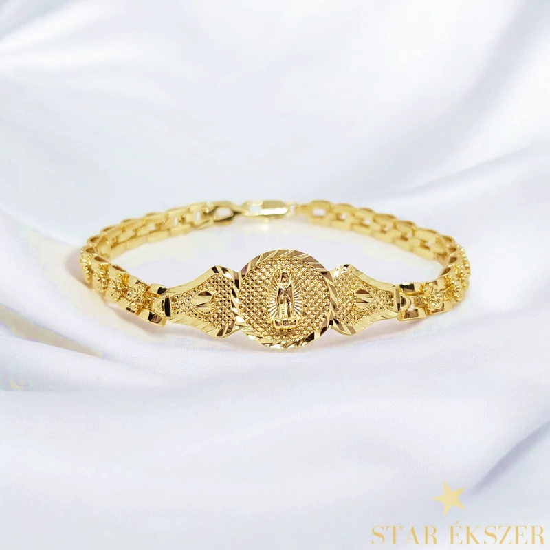 Szűz Máriás 14K Gold Filled antiallergén karkötő 20cm 