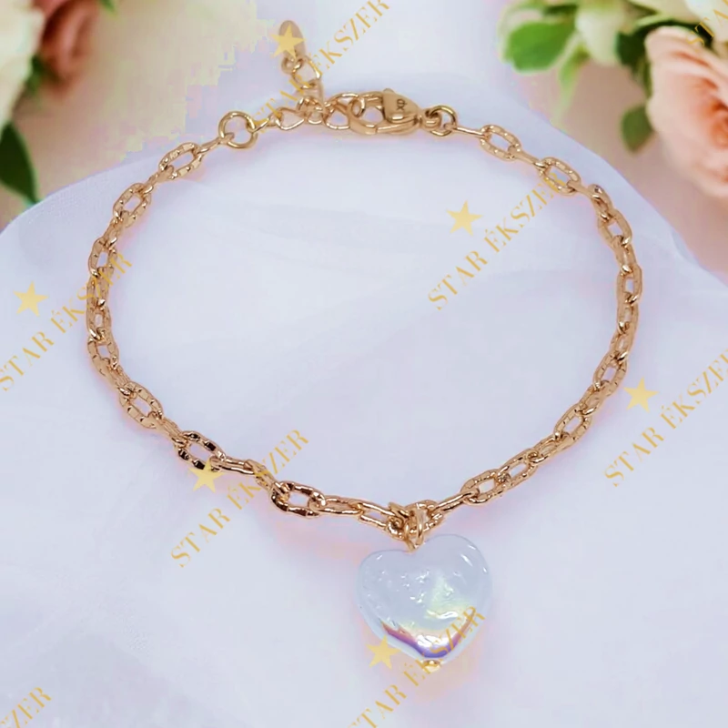 Leila 18K Gold Filled antiallergén karkötő 21cm 