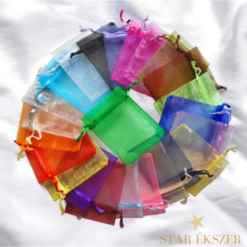 Színes Organza Tasakok 7 x 9cm közepes