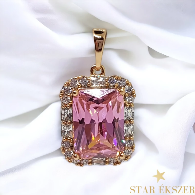 Ofelia Antiallergén Gold Filled prémium pink medál 