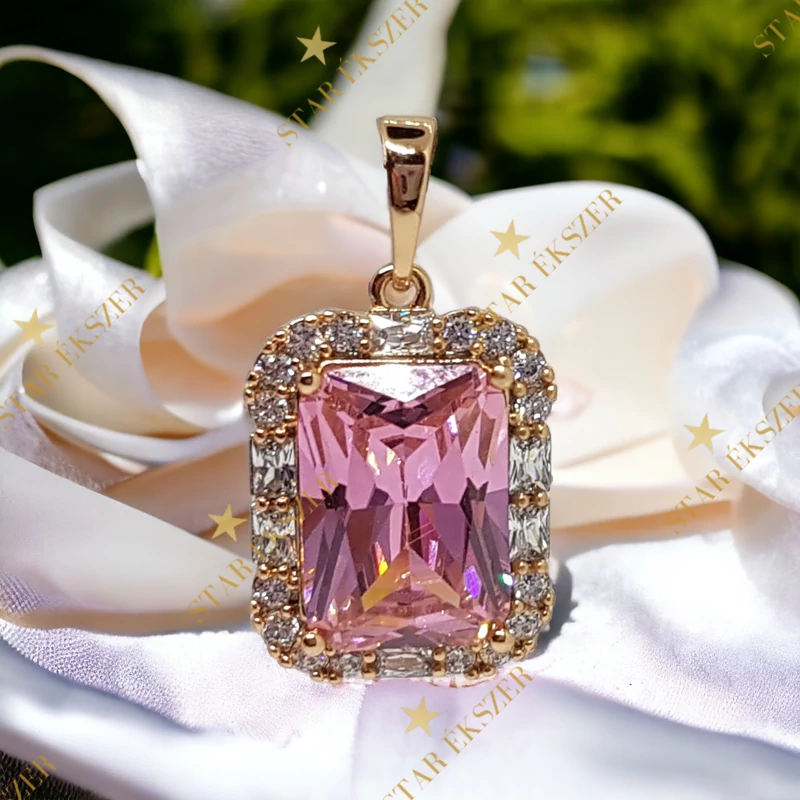 Ofelia Antiallergén Gold Filled prémium pink medál 